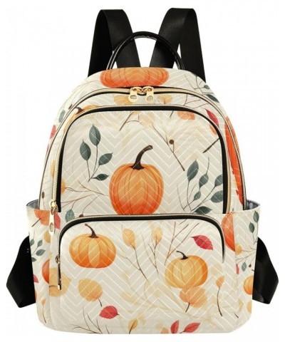 Color Halloween Decorative Design Women Fashion Backpacks, Women Daypack Purse, Backpack for Adults, M Pumpkins With Orange P...