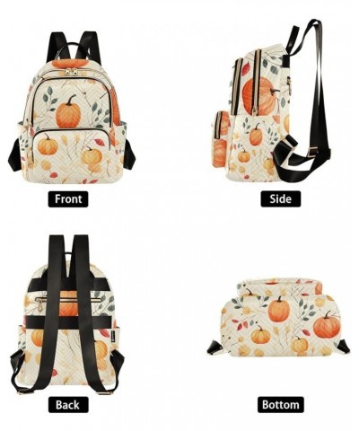 Color Halloween Decorative Design Women Fashion Backpacks, Women Daypack Purse, Backpack for Adults, M Pumpkins With Orange P...