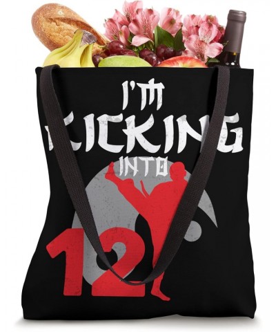 Funny 12th Birthday Karate Lover Kicking Graphic Karatist Tote Bag $11.87 Totes