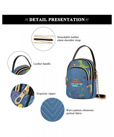 Vehicle Cell Phone Purse Dino Ship Car Duck Crossbody Handbag Durable Shoulder Bag Sturdy Travel Pouch Compact Chic Bag for W...