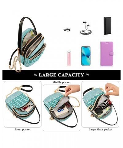 Marine Anchor Green Crossbody Handbags for Women Casual Leather Shoulder Phone Purse $12.74 Crossbody Bags