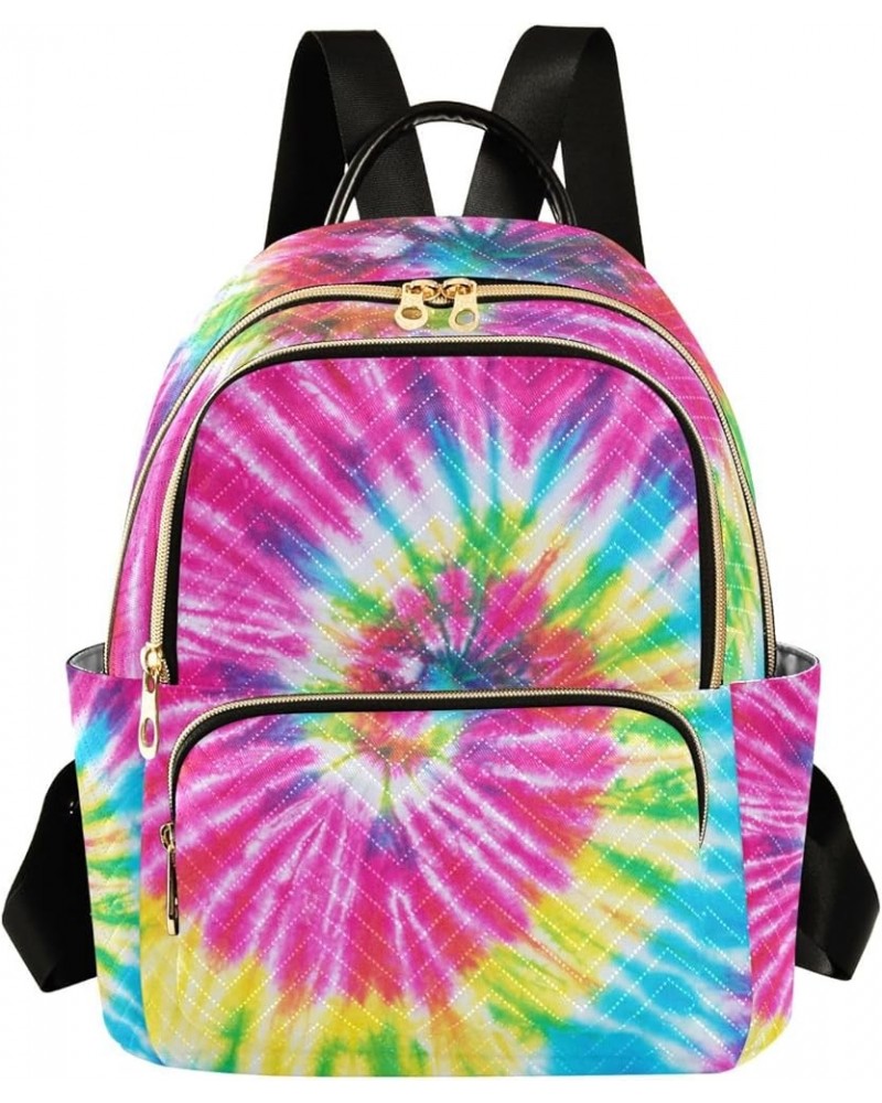 Small Backpack for Women Travel Bag Tie Dye Rainbow Daypack Purse Fashion Shoulder Bag Rucksack Medium B578 $14.03 Backpacks