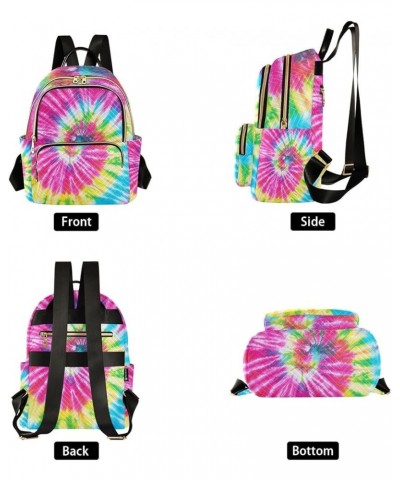 Small Backpack for Women Travel Bag Tie Dye Rainbow Daypack Purse Fashion Shoulder Bag Rucksack Medium B578 $14.03 Backpacks