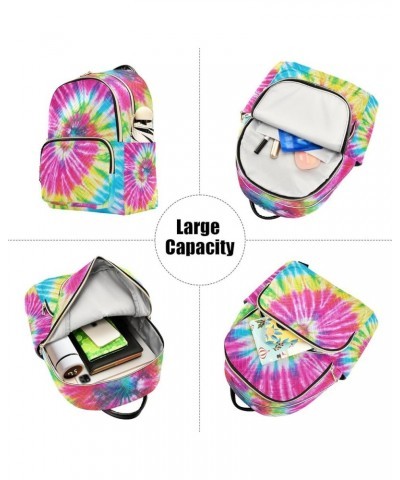 Small Backpack for Women Travel Bag Tie Dye Rainbow Daypack Purse Fashion Shoulder Bag Rucksack Medium B578 $14.03 Backpacks