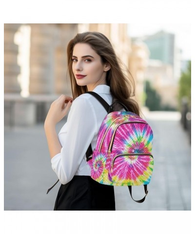 Small Backpack for Women Travel Bag Tie Dye Rainbow Daypack Purse Fashion Shoulder Bag Rucksack Medium B578 $14.03 Backpacks