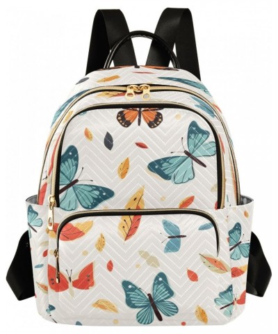 Leaves Butterflies Women Backpack Purse Travel Daypack Shoulder Bag $18.19 Backpacks