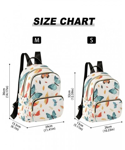 Leaves Butterflies Women Backpack Purse Travel Daypack Shoulder Bag $18.19 Backpacks