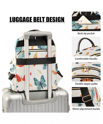 Leaves Butterflies Women Backpack Purse Travel Daypack Shoulder Bag $18.19 Backpacks