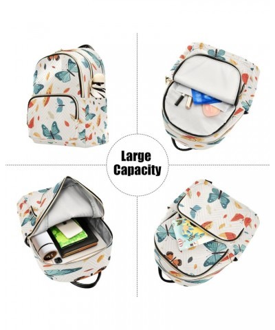 Leaves Butterflies Women Backpack Purse Travel Daypack Shoulder Bag $18.19 Backpacks