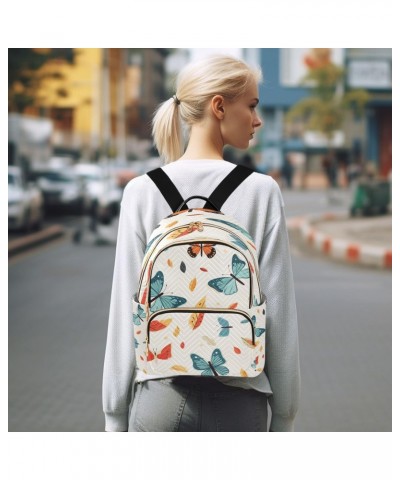 Leaves Butterflies Women Backpack Purse Travel Daypack Shoulder Bag $18.19 Backpacks