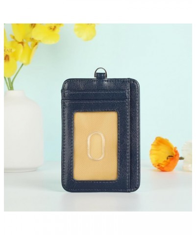 Slim RFID Blocking Card Holder Minimalist Leather Front Pocket Wallet for Women 1-blue $8.79 Wallets