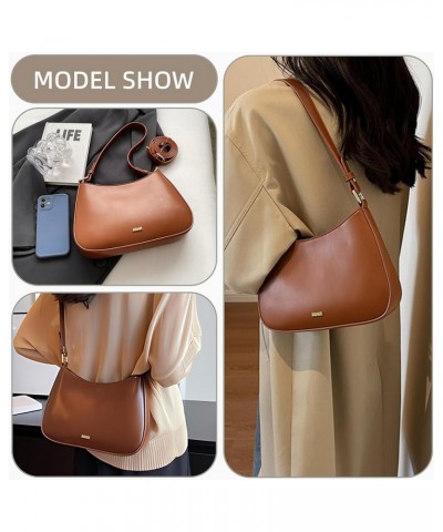 Shoulder Bag for Women Y2K Crossbody Bag Vegan Leather Handbags Hobo Tote Retro Underarm Bag Zipper Closure Purse Brown $12.6...