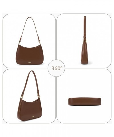 Shoulder Bag for Women Y2K Crossbody Bag Vegan Leather Handbags Hobo Tote Retro Underarm Bag Zipper Closure Purse Brown $12.6...