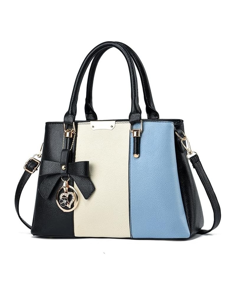 Women's Handbags Large-Capacity Contrast Color Shoulder Crossbody Bag Satchel Purses And Handbag Cross Body Bags Blue $21.08 ...