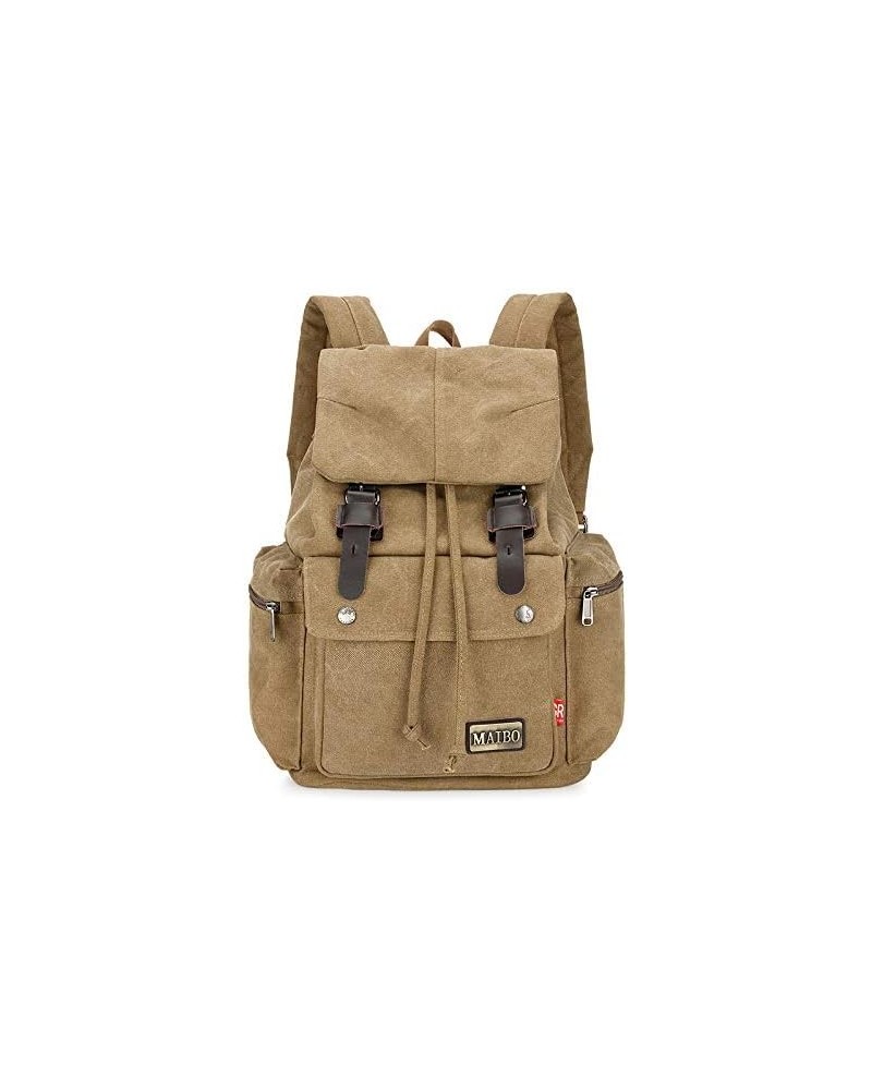 CANVAS BACKPACK CASUAL OUTDOOR TRAVEL BACKPACK LARGE CAPACITY BAG, BLACK, 30 * 20 * 45CM Brown $29.16 Backpacks