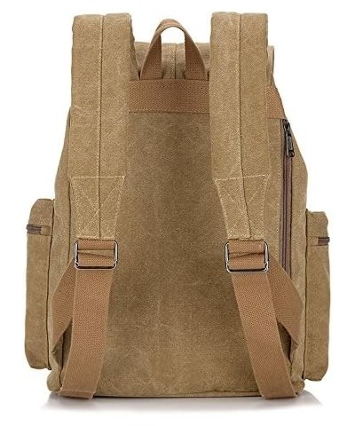 CANVAS BACKPACK CASUAL OUTDOOR TRAVEL BACKPACK LARGE CAPACITY BAG, BLACK, 30 * 20 * 45CM Brown $29.16 Backpacks