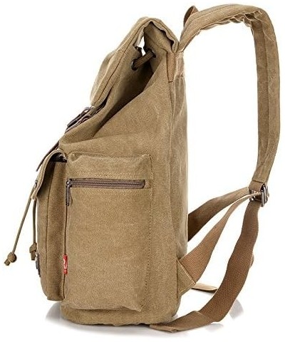 CANVAS BACKPACK CASUAL OUTDOOR TRAVEL BACKPACK LARGE CAPACITY BAG, BLACK, 30 * 20 * 45CM Brown $29.16 Backpacks