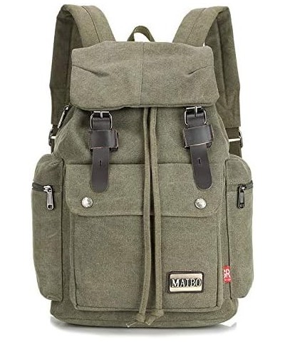 CANVAS BACKPACK CASUAL OUTDOOR TRAVEL BACKPACK LARGE CAPACITY BAG, BLACK, 30 * 20 * 45CM Brown $29.16 Backpacks