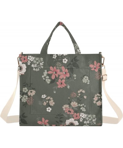 Vintage Pink White Floral Pattern Women's Tote Handbags Top Handle Satchel Shoulder Bag Crossbody Bag for Office Travel S $16...