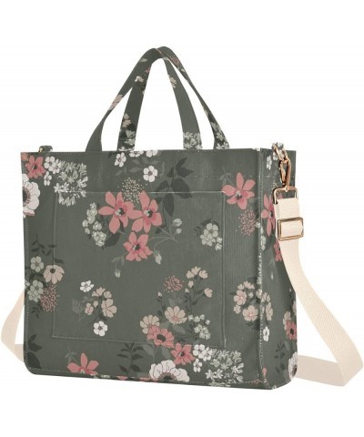 Vintage Pink White Floral Pattern Women's Tote Handbags Top Handle Satchel Shoulder Bag Crossbody Bag for Office Travel S $16...