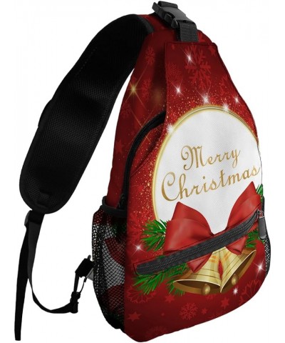 Sling Backpack, Christmas Snow Man Waterproof Lightweight Small Sling Bag, Travel Chest Bag Crossbody Shoulder Bag Hiking Day...