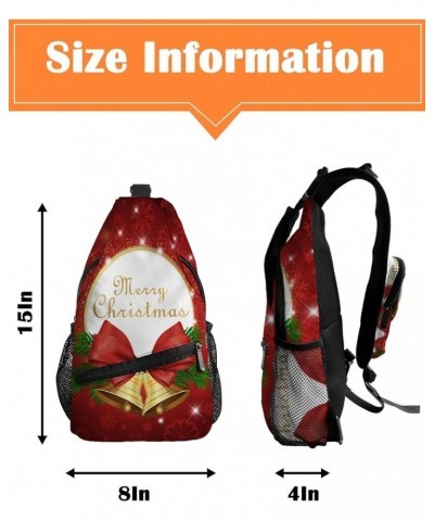 Sling Backpack, Christmas Snow Man Waterproof Lightweight Small Sling Bag, Travel Chest Bag Crossbody Shoulder Bag Hiking Day...