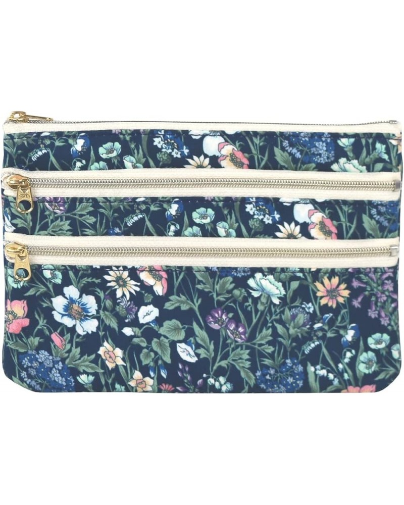 DDintex FLORET LONDON 3 Zipper Pouch 02 Rachel Medu Rachel Medu Navy $15.54 Clutches