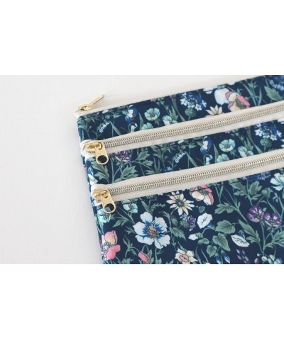 DDintex FLORET LONDON 3 Zipper Pouch 02 Rachel Medu Rachel Medu Navy $15.54 Clutches