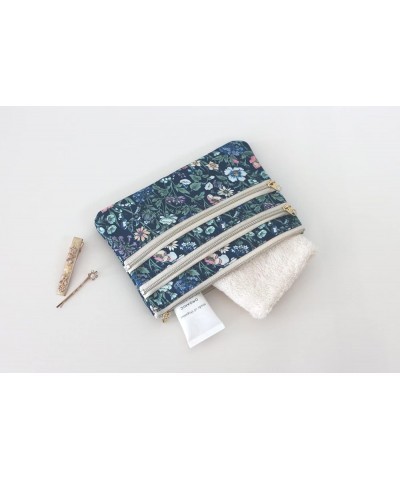 DDintex FLORET LONDON 3 Zipper Pouch 02 Rachel Medu Rachel Medu Navy $15.54 Clutches