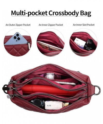 Crossbody Purses for Women Medium Dome Crossbody Bag Shoulder Bag with Tassel Zipper Pocket Adjustable Strap B03 Red-wine $18...