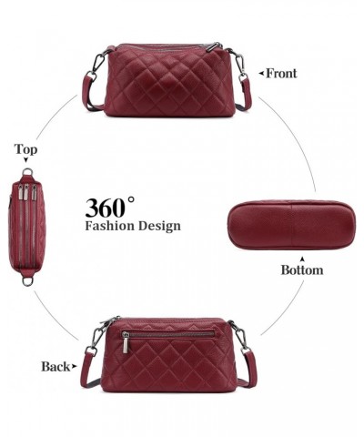 Crossbody Purses for Women Medium Dome Crossbody Bag Shoulder Bag with Tassel Zipper Pocket Adjustable Strap B03 Red-wine $18...