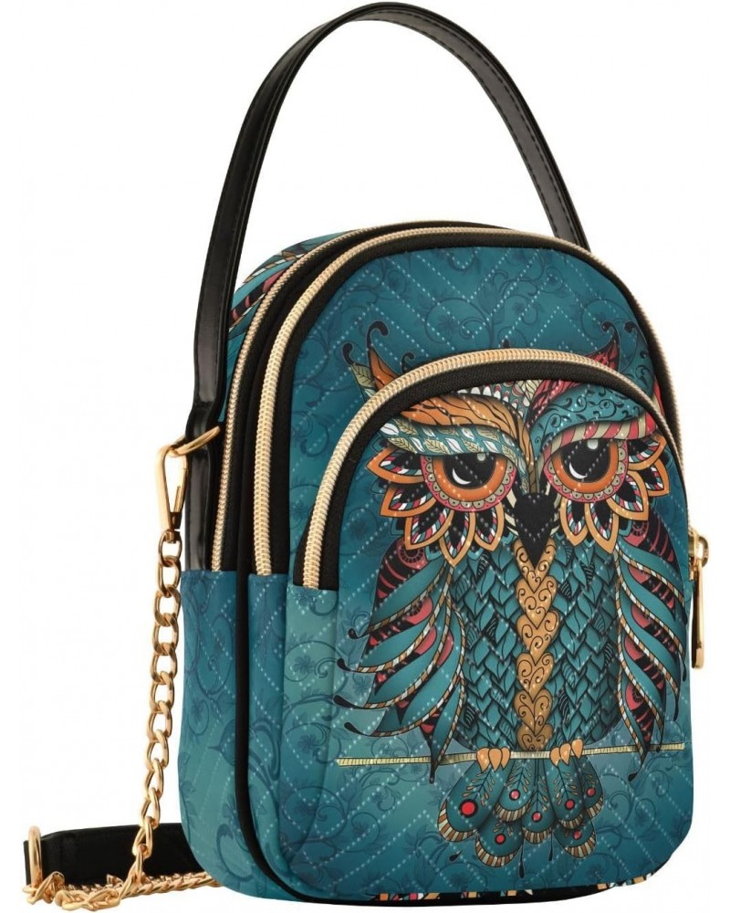 Small Crossbody Bags for Women Trendy Owl Print Boho Ethnic Travel Sling Bag Women's Crossbody Handbags Satchel Bags $13.51 S...