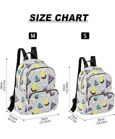 Geometric 80s Style Backpack Purse for Women Ladies Fashion Travel MiniShoulder Bags HandBag Back Pack Lady Gifts,M Small $14...