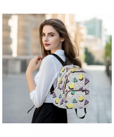 Geometric 80s Style Backpack Purse for Women Ladies Fashion Travel MiniShoulder Bags HandBag Back Pack Lady Gifts,M Small $14...