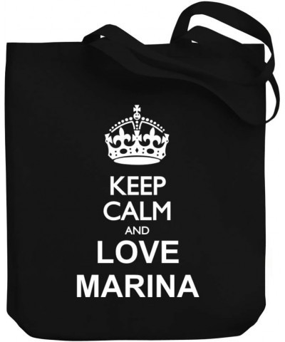 Keep calm and love Marina Canvas Tote Bag 10.5" x 16" x 4 $22.79 Totes