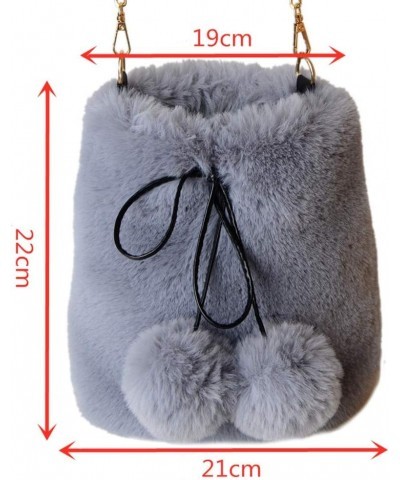 Crossbody Bag Plush Wallet Purse Chain Shoulder Bag Ladies Fluffy Furry Handbag For Girl Knapsack Women Kids Travel Satchel G...