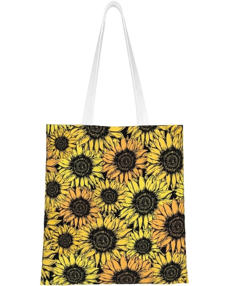 Sunflowers Single Shoulder Fashion Canvas Tote Shopping Bags Handbags For Men And Women Sunflowers43 $11.52 Totes