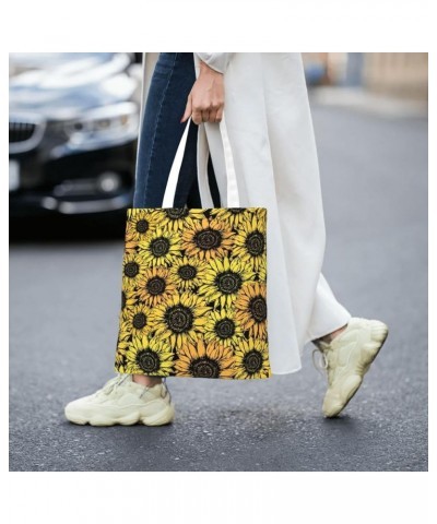 Sunflowers Single Shoulder Fashion Canvas Tote Shopping Bags Handbags For Men And Women Sunflowers43 $11.52 Totes