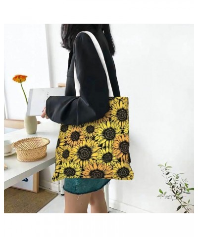 Sunflowers Single Shoulder Fashion Canvas Tote Shopping Bags Handbags For Men And Women Sunflowers43 $11.52 Totes