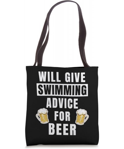 Swimming Advice For Beer Swim Sports Funny Swimming Coach Tote Bag $11.59 Totes