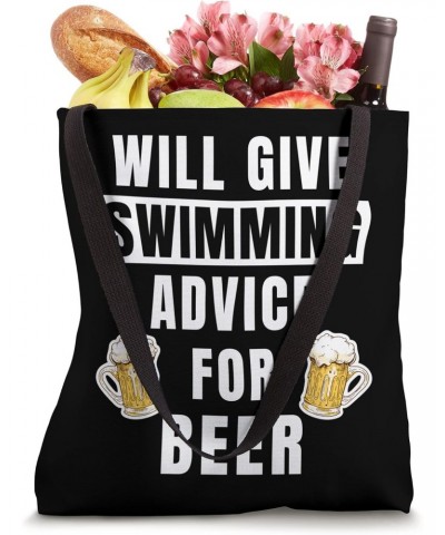 Swimming Advice For Beer Swim Sports Funny Swimming Coach Tote Bag $11.59 Totes