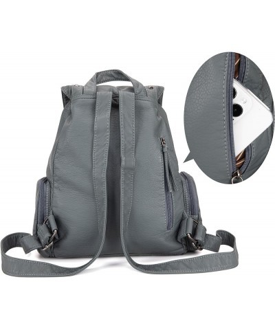 Rivet Vegan Leather Backpack for Women, Casual Daypack Shoulder Bag Purse with Hook for Travel Rivets Jean $10.25 Backpacks