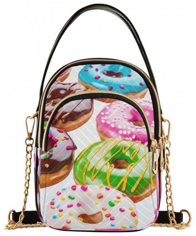 Multi Colors Donuts Shoulder Handbag, Crossbody with Removeable Strap, Modern Crossbody Bags for Women Multi Colors Donuts-2 ...