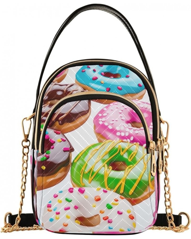 Multi Colors Donuts Shoulder Handbag, Crossbody with Removeable Strap, Modern Crossbody Bags for Women Multi Colors Donuts-2 ...