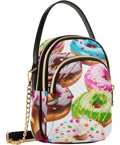 Multi Colors Donuts Shoulder Handbag, Crossbody with Removeable Strap, Modern Crossbody Bags for Women Multi Colors Donuts-2 ...