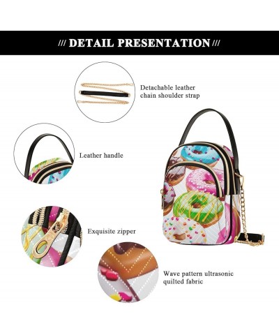 Multi Colors Donuts Shoulder Handbag, Crossbody with Removeable Strap, Modern Crossbody Bags for Women Multi Colors Donuts-2 ...