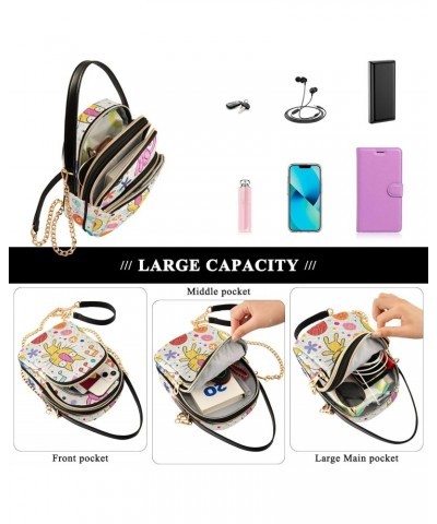 Cute Cartoon Cat Crossbody Bags for Women Small Shoulder with Detachable Straps, Trendy Cell Phone Purse Shoulder Handbags fo...