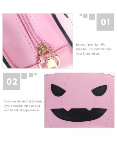 Pumpkin Shoulder Bag Pumpkin Crossbody Bag Halloween Pumpkin Handbag Trick or Treat Purses and Handbags Silver Pink $8.93 Totes