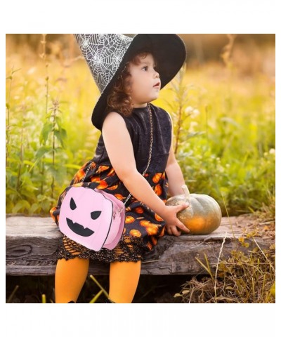 Pumpkin Shoulder Bag Pumpkin Crossbody Bag Halloween Pumpkin Handbag Trick or Treat Purses and Handbags Silver Pink $8.93 Totes