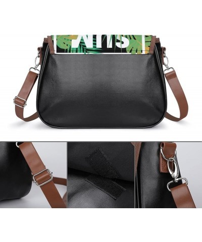 Printed Crossbody Bags Women City Leather Shoulder Bag Satchel Hobo Bags Trendy Illustration Female Duck Color6 $24.50 Hobo Bags